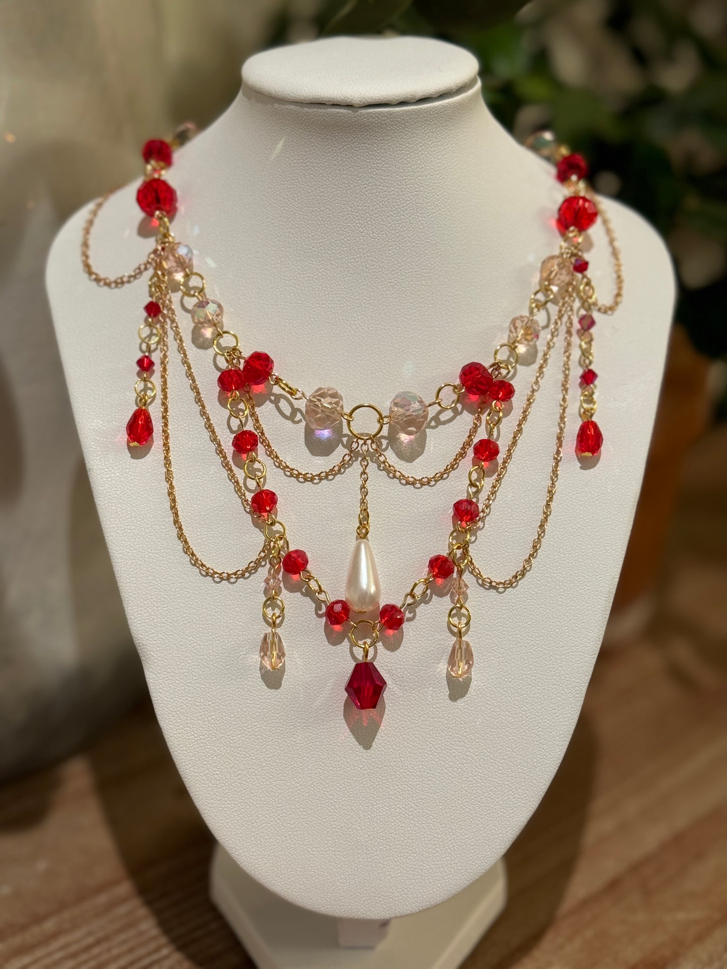 Golden Ruby Princess Necklace